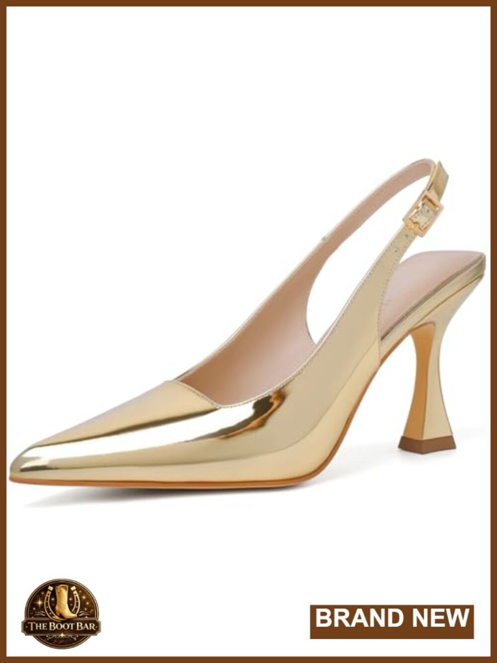Slingback Kitten Heels Pointy Toe Dress Pumps for Women